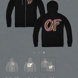 OF Classic Logo Zip Hoodie - Black Large